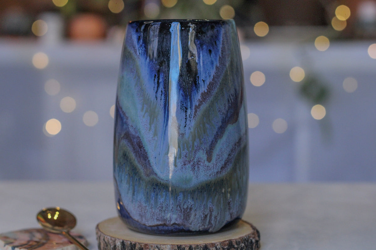 22-B Soft Earth Series Blue/Black PROTOTYPE Mug - MINOR MISFIT, 23 oz. - 10% off