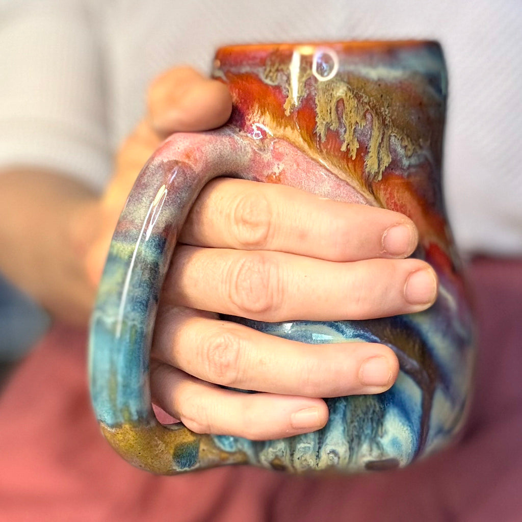 03-D Rainbow Grotto Mid Mod Mug, TOP SHELF - 22 oz.