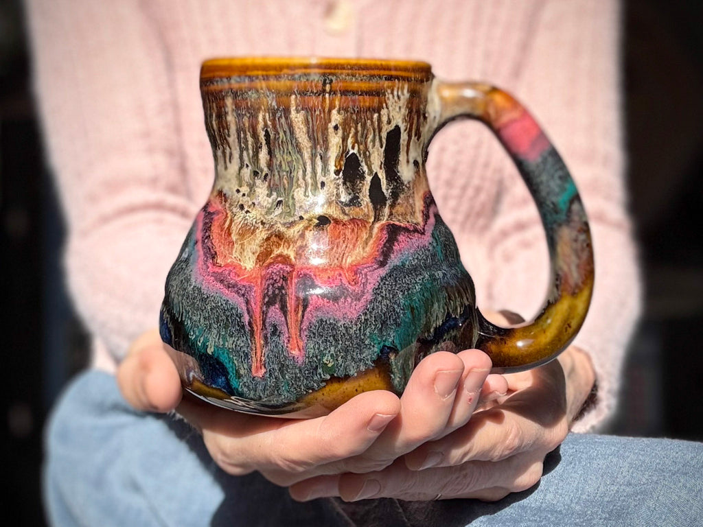 03-B Molten Cheetah Textured Mug, 19 oz.