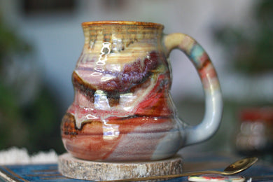 01-D High Desert  PROTOTYPE Barely Flared Textured Divot Mug - TOP SHELF, 18 oz.
