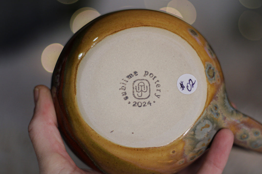 02-B Golden 'Flow' Gourd Mug - TOP SHELF, 18 oz.
