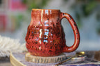 03-E Red Speckled PROTOTYPE Textured Mug, 23 oz.