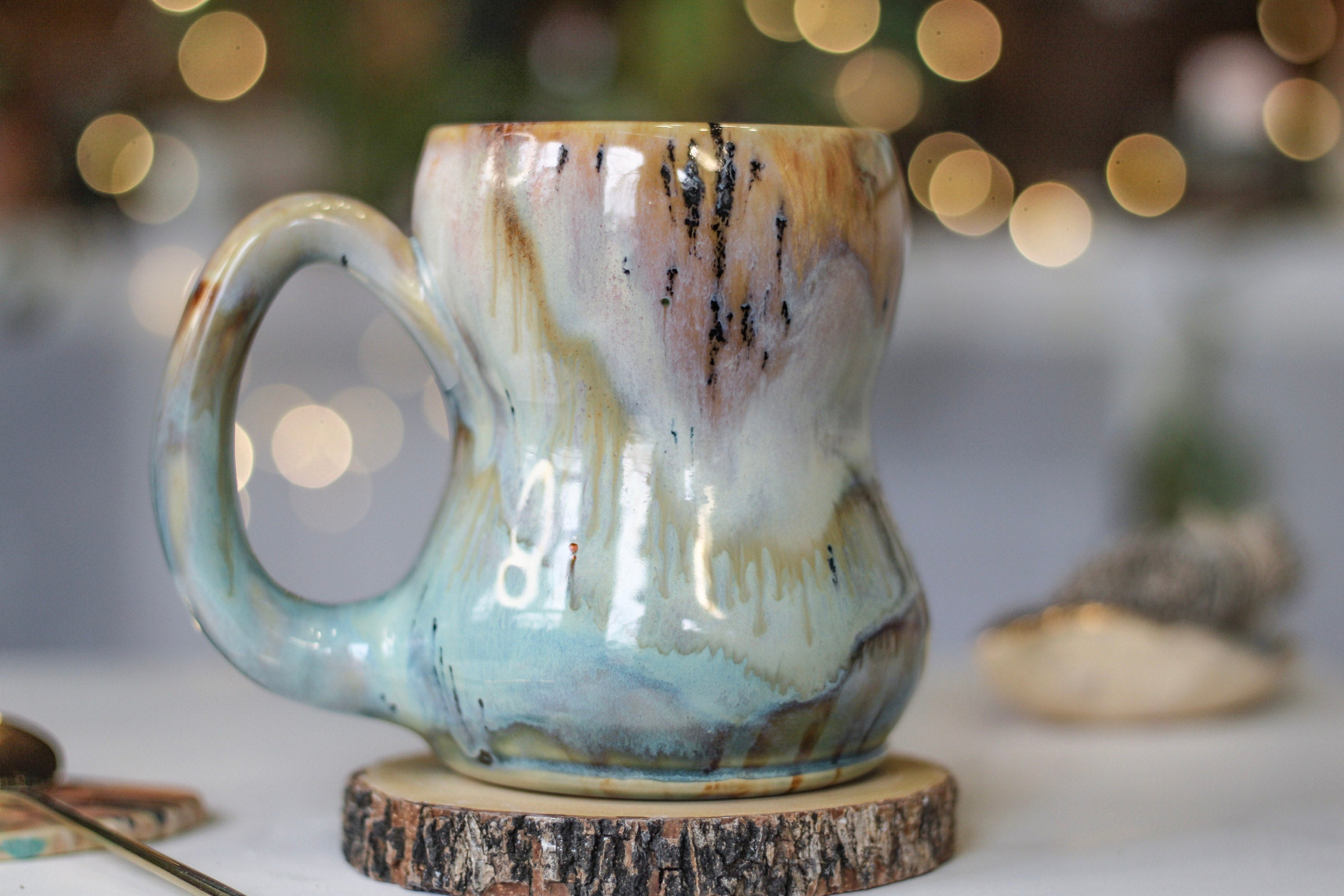 03-B Soft Earth Series PROTOTYPE Acorn Gourd Mug, 20 oz.