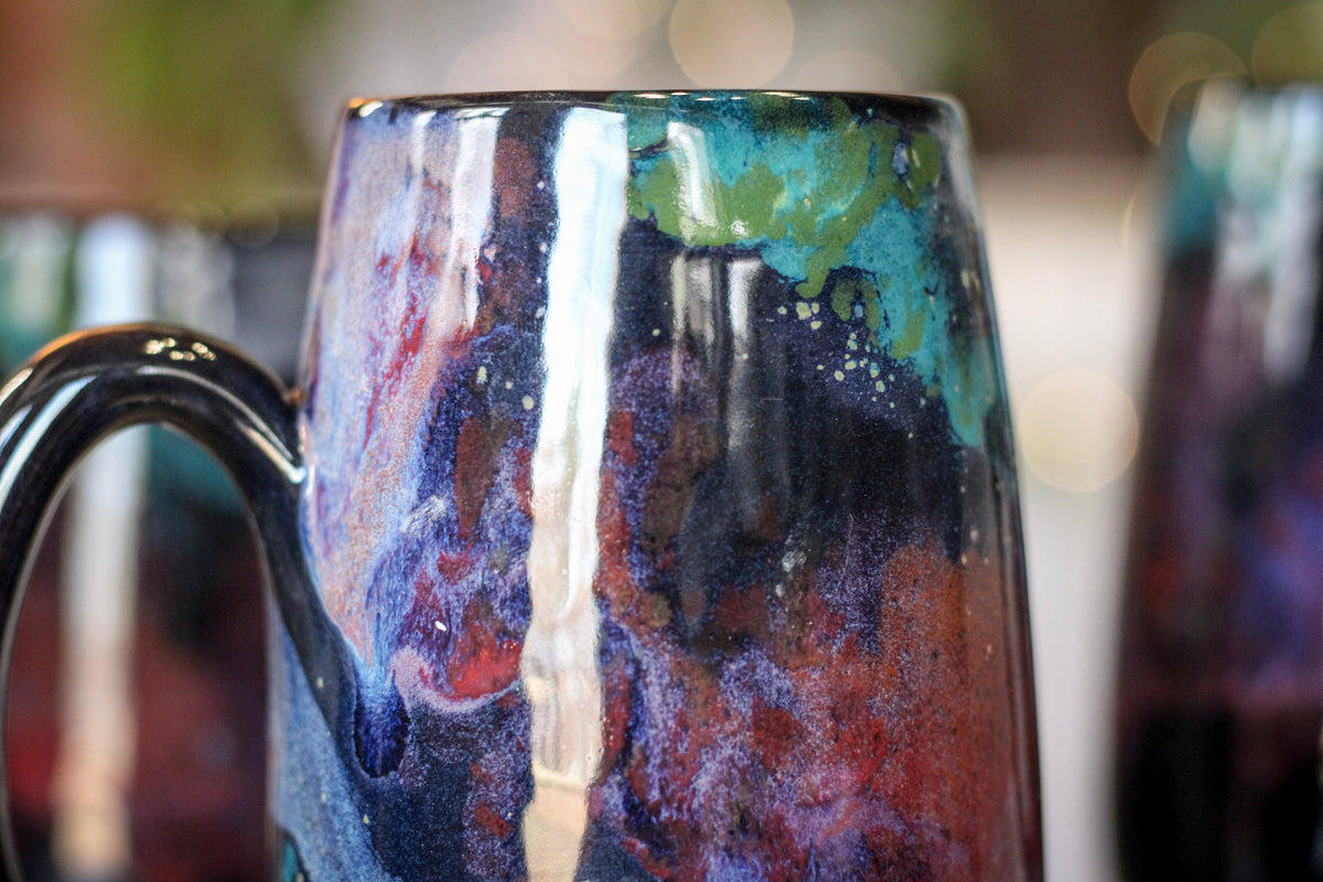 24-B Rainbow Stellar Mug - MINOR MISFIT, 25 oz. - 10% off (This listing is for one mug)