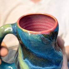 Load image into Gallery viewer, 23-D Turquoise FLOW Mid Mod Mug, 16 oz.