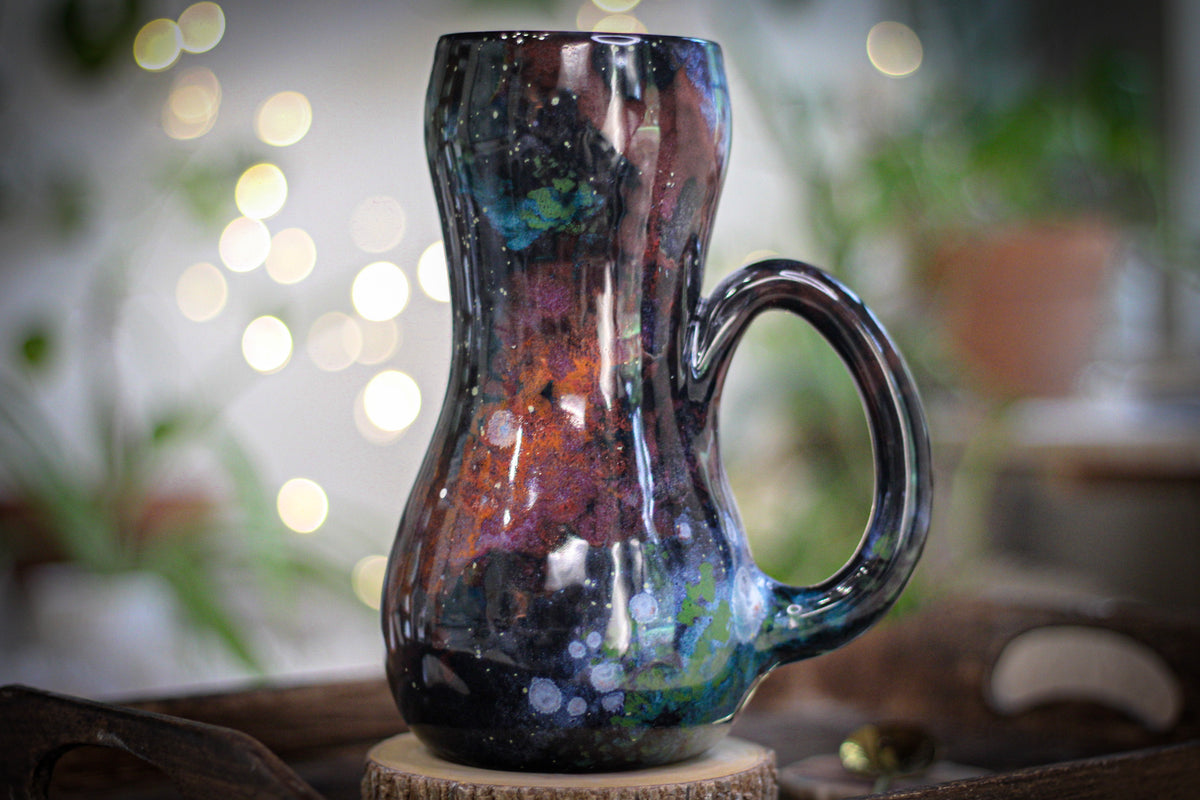 23-A Rainbow Stellar Tall Gourd Mug, 28 oz.