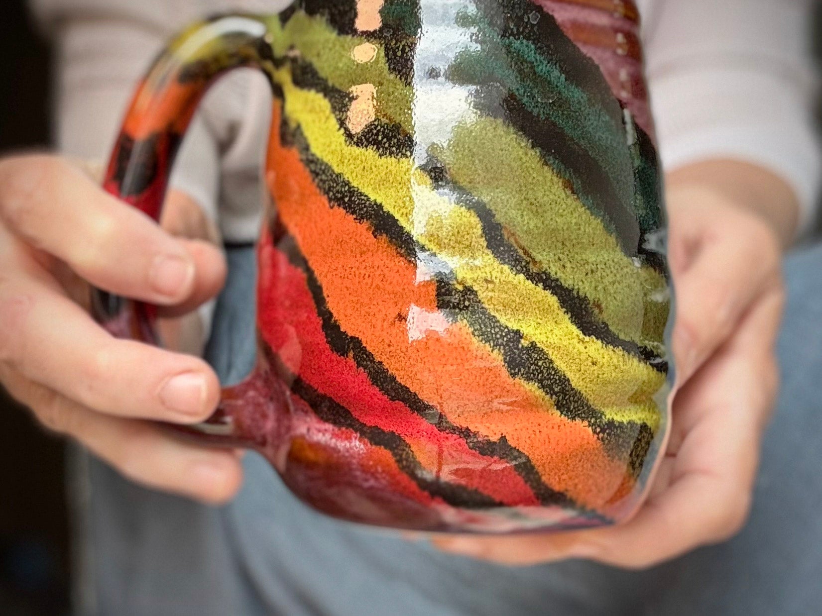 24-D Rainbow Family Variation Swirly Mug, 24 oz.