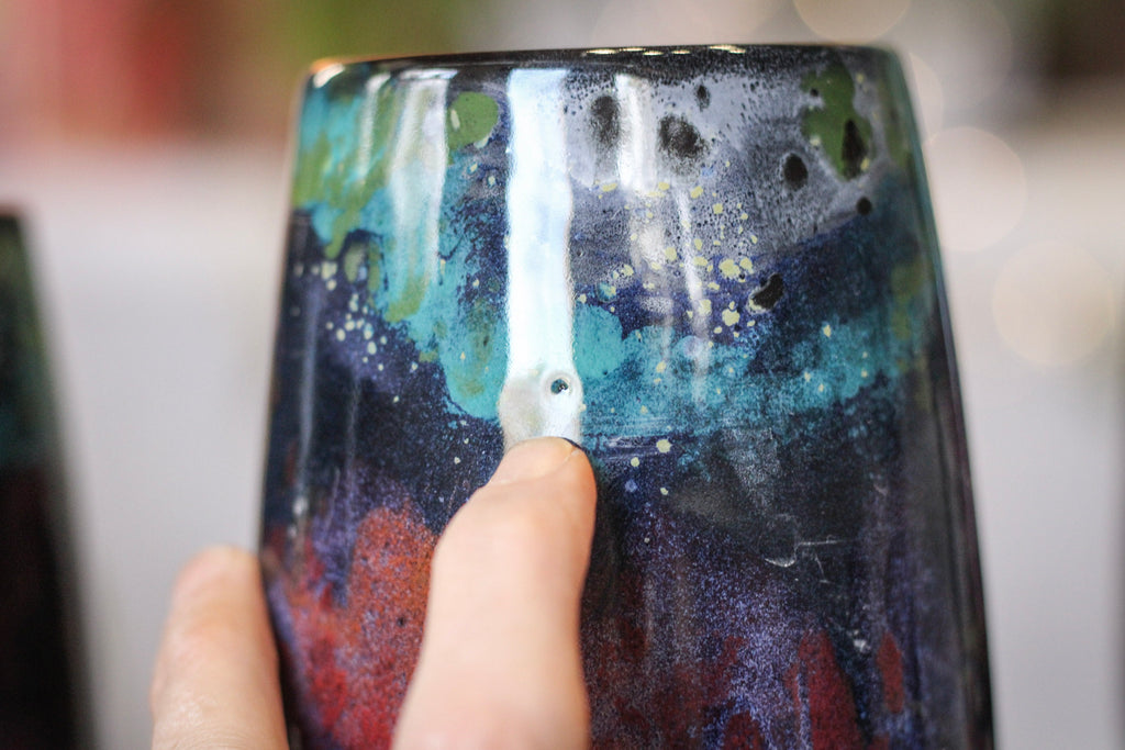 24-B Rainbow Stellar Mug - MINOR MISFIT, 25 oz. - 10% off (This listing is for one mug)