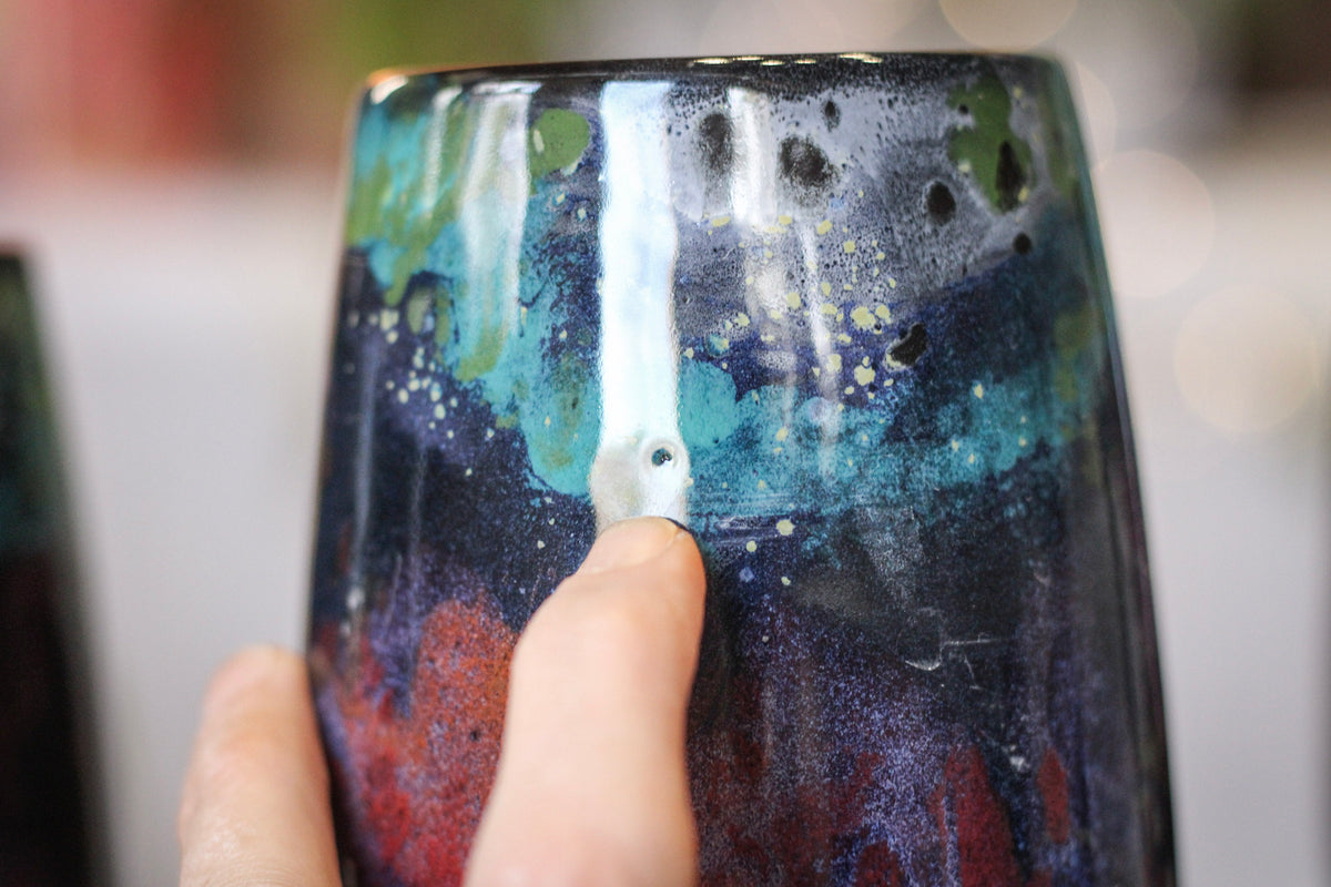 24-B Rainbow Stellar Mug - MINOR MISFIT, 25 oz. - 10% off (This listing is for one mug)