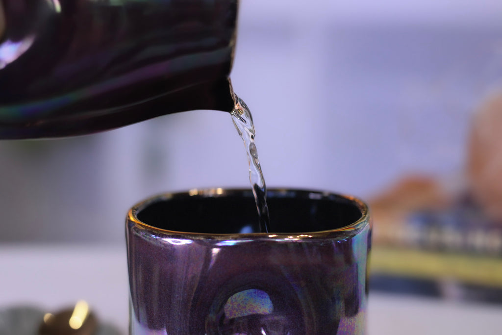 23-A Midnight Aura Notched Divot Bedside Pitcher Set - MINOR MISFIT, 18 oz./8 oz. - 15% off