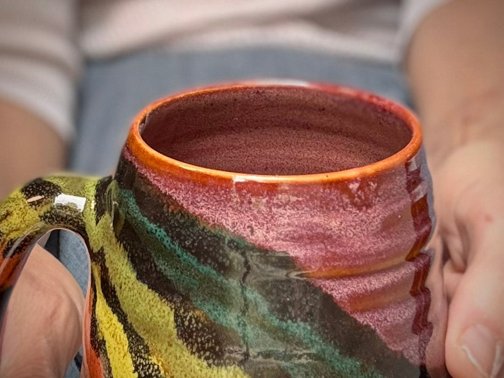 24-D Rainbow Family Variation Swirly Mug, 24 oz.