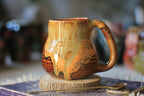 09-F Pumpkin Chai EXPERIMENT Textured Crock Mug, 17 oz.