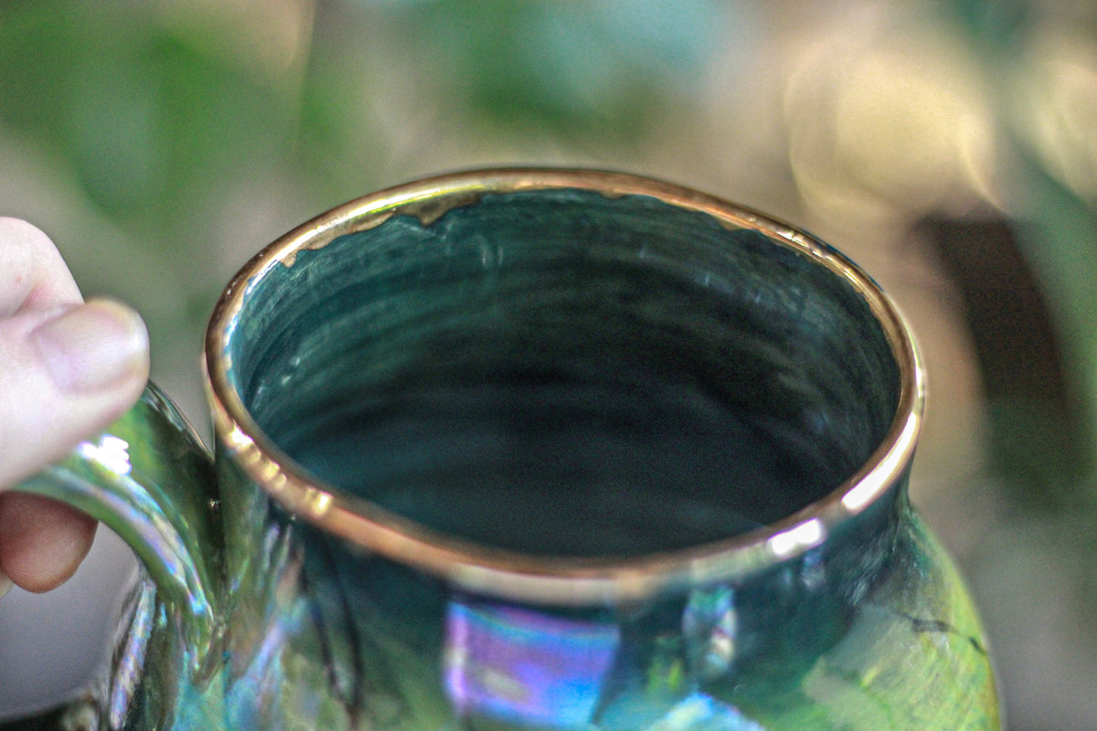 16-A PROTOTYPE Labradorite Squat Mug - ODDBALL, 20 oz. - 15% off