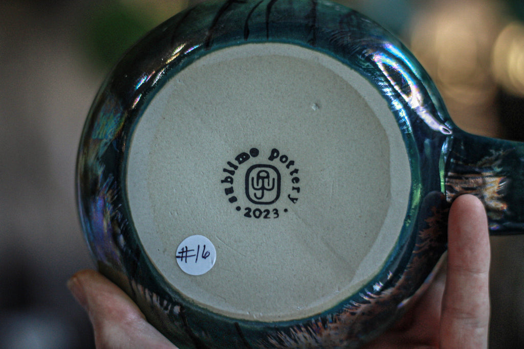16-A PROTOTYPE Labradorite Squat Mug - ODDBALL, 20 oz. - 15% off