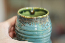 Load image into Gallery viewer, 19-F Simply Turquoise Notched Textured Divot Mug, 14 oz.