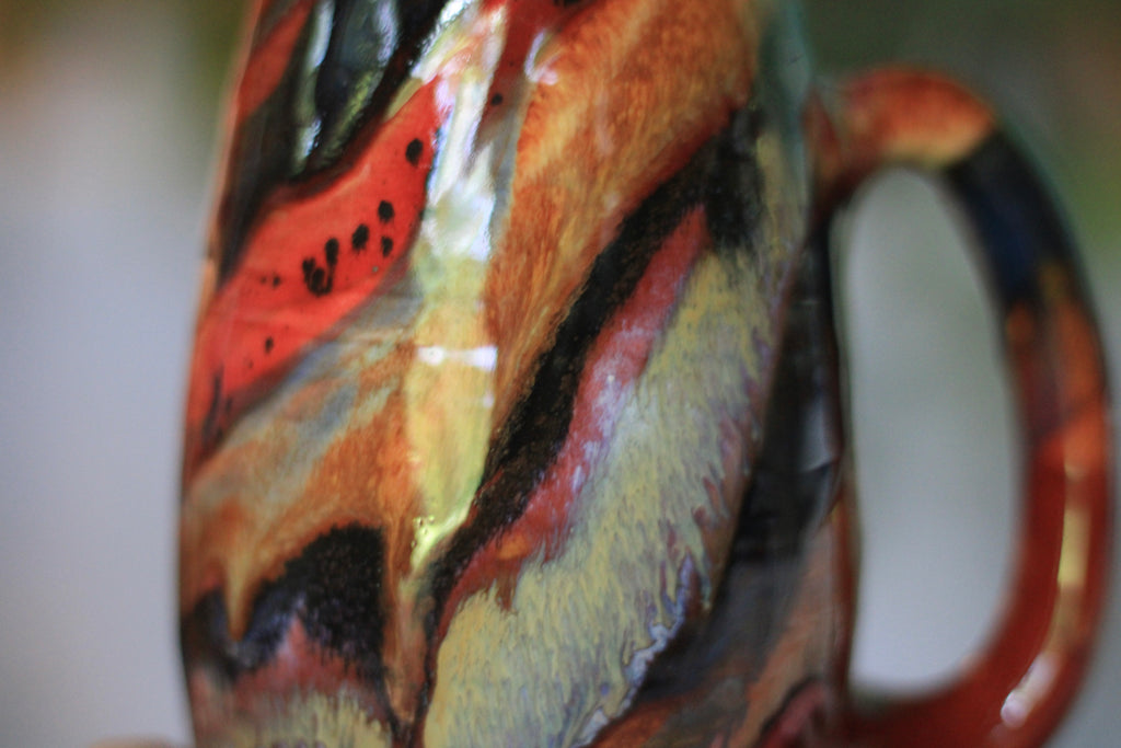 02-D Red 'FLOW' PROTOTYPE Textured Mug, 20 oz.