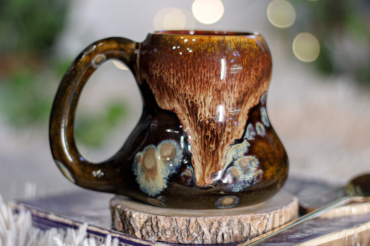 03-E Caramel EXPERIMENT Gourd Mug, 13 oz.