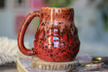 03-E Red Speckled PROTOTYPE Textured Mug, 23 oz.