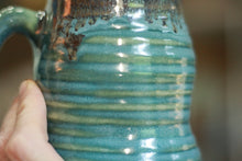 Load image into Gallery viewer, 19-F Simply Turquoise Notched Textured Divot Mug, 14 oz.