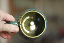 Load image into Gallery viewer, 19-F Simply Turquoise Notched Textured Divot Mug, 14 oz.