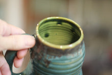 Load image into Gallery viewer, 19-F Simply Turquoise Notched Textured Divot Mug, 14 oz.