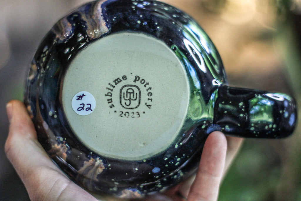 DRAWING WINNER: 22-C Cosmic Amethyst Grotto Flared Acorn Mug, 25 oz.