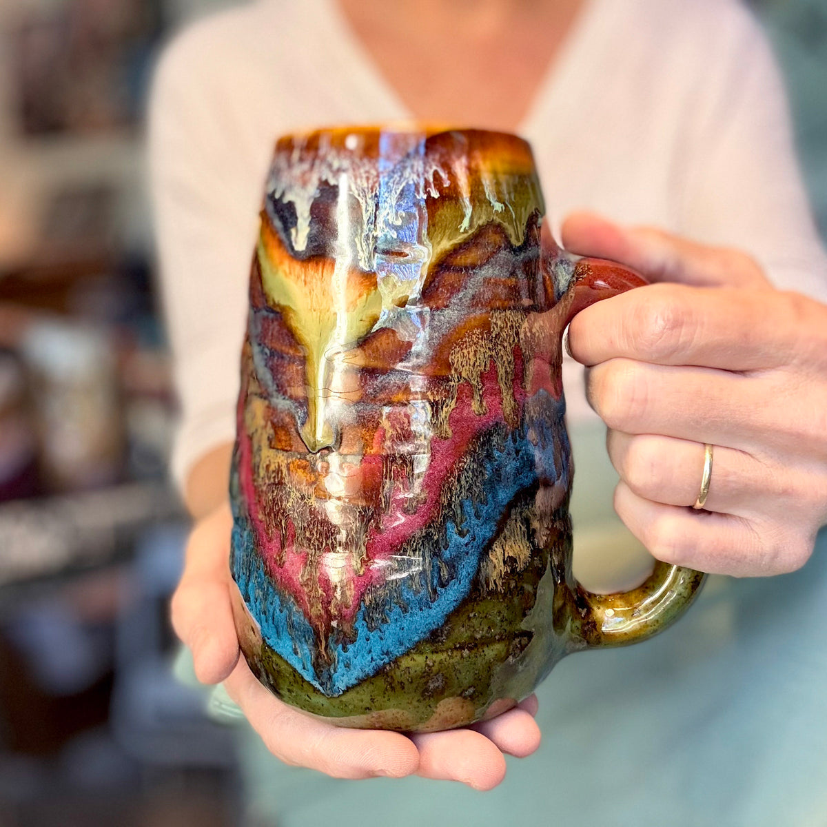 01-A+ New Earth Swirly Mug - TOP SHELF NEXT LEVEL, 30 oz.