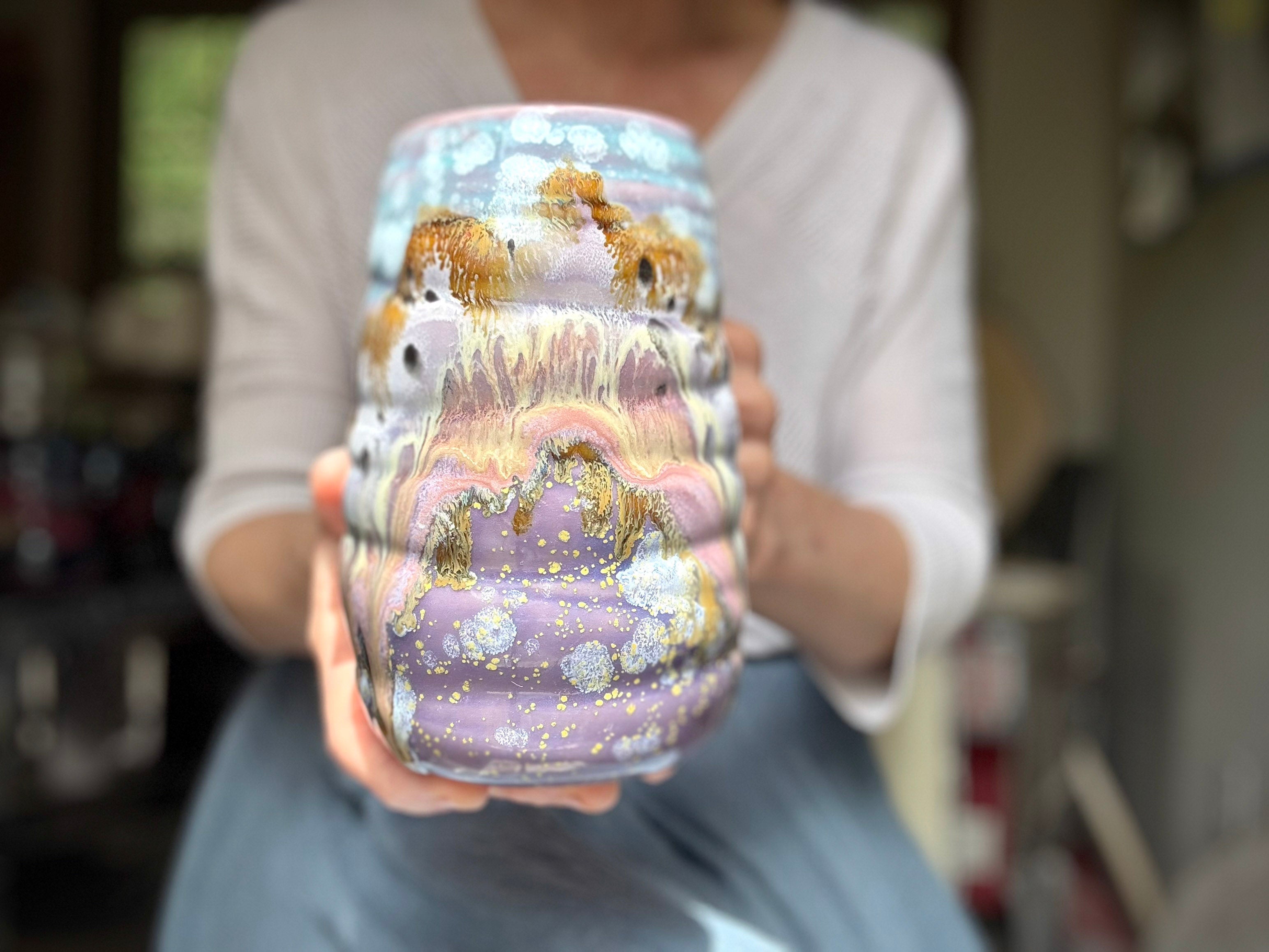 01-C Lavender Fields Swirly Mug - TOP SHELF, 24 oz.