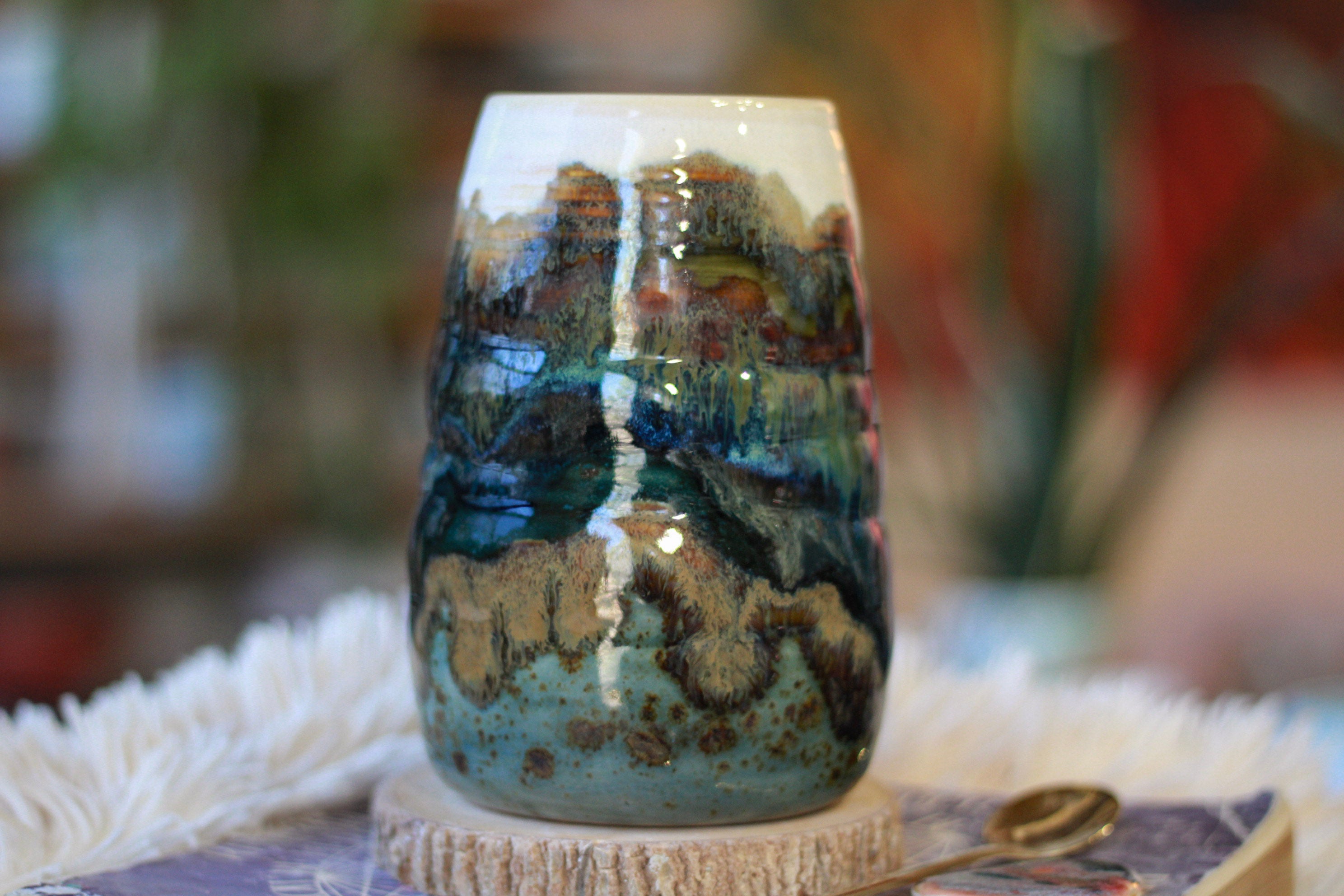 01-A Green Mountain Magic Textured Mug - TOP SHELF, 24 oz.