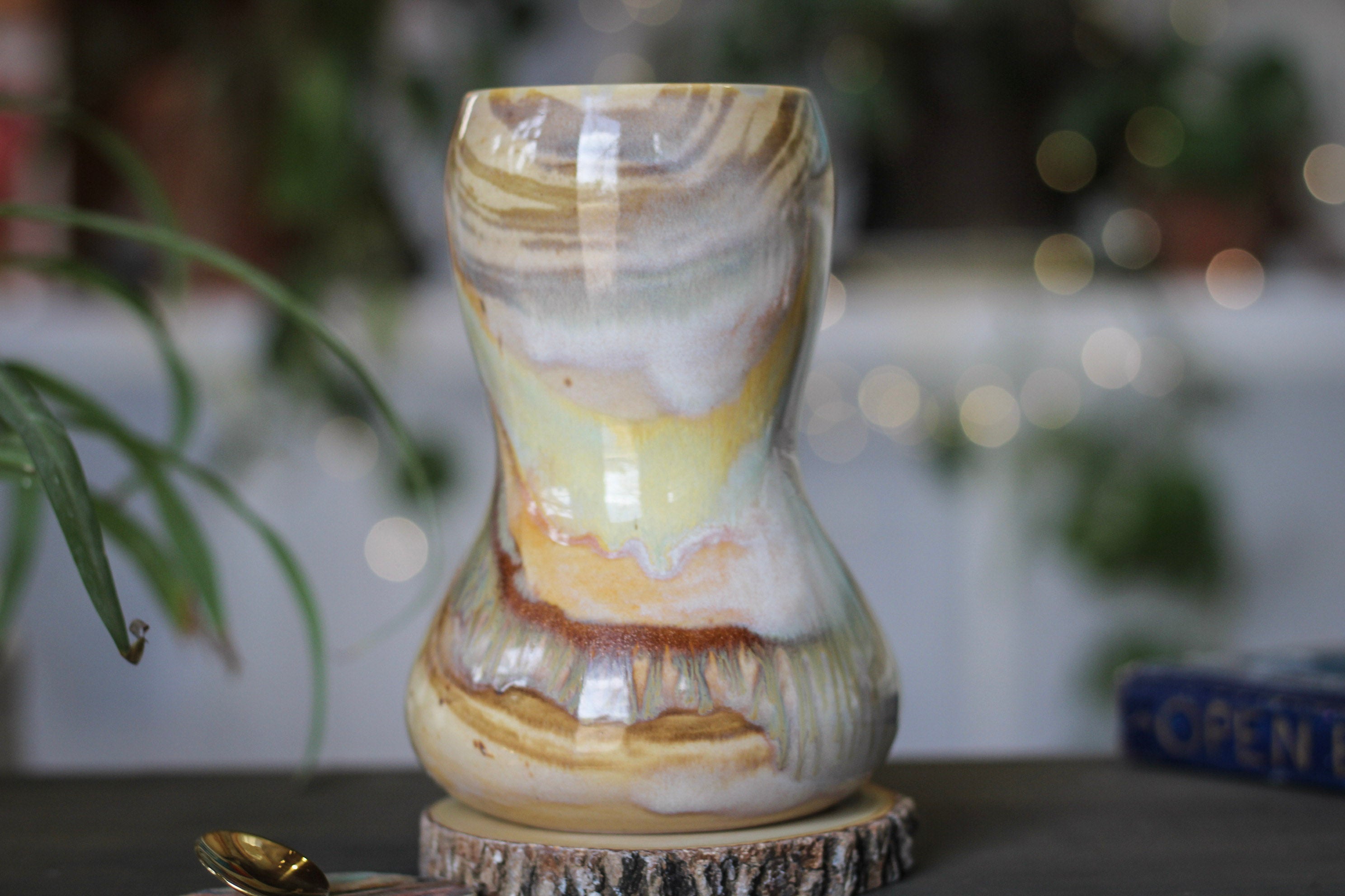 01-B Soft Earth Series PROTOTYPE Gourd Mug - TOP SHELF, 26 oz.