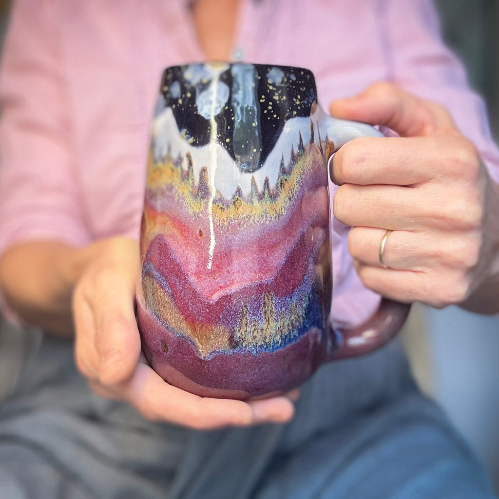 03-B Purple Mountain Majesty Slender Mug, 27 oz.