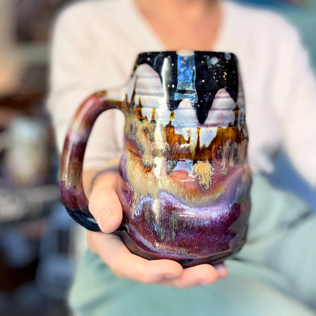 03-B Purple Mountain Majesty Swirly Mug, TOP SHELF - 26 oz.