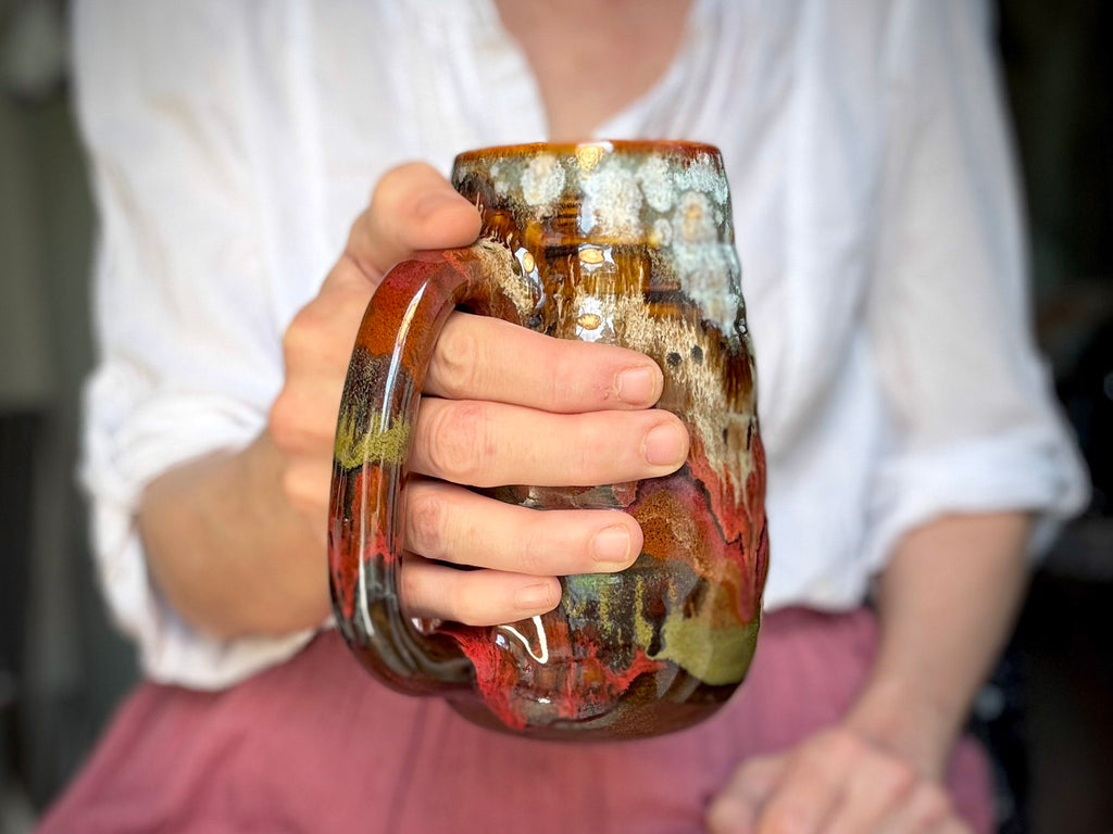 03-C Desert Oasis Swirly Mug - TOP SHELF, 25 oz.