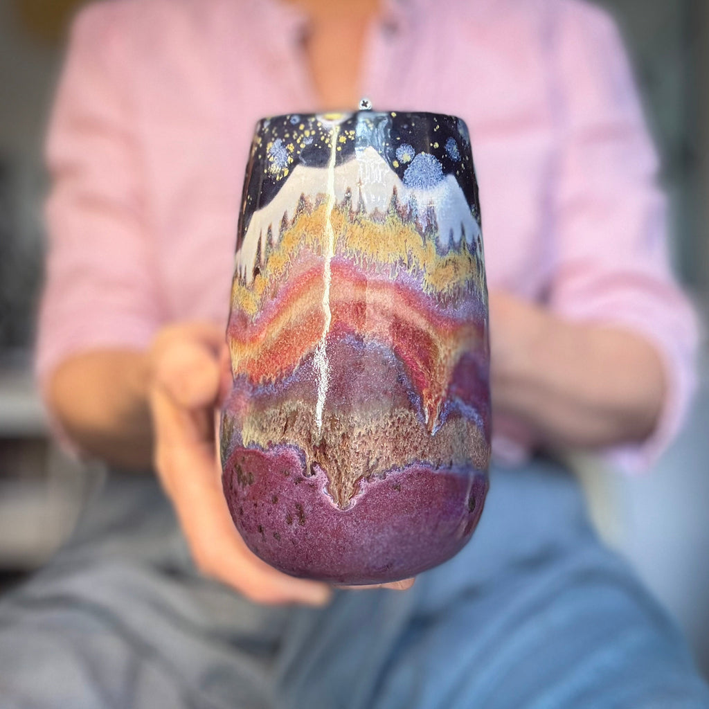 03-B Purple Mountain Majesty Slender Mug, 27 oz.