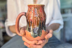 06-D Granny's Lace Variation Barely Flared Gourd Mug Variation, 24 oz.