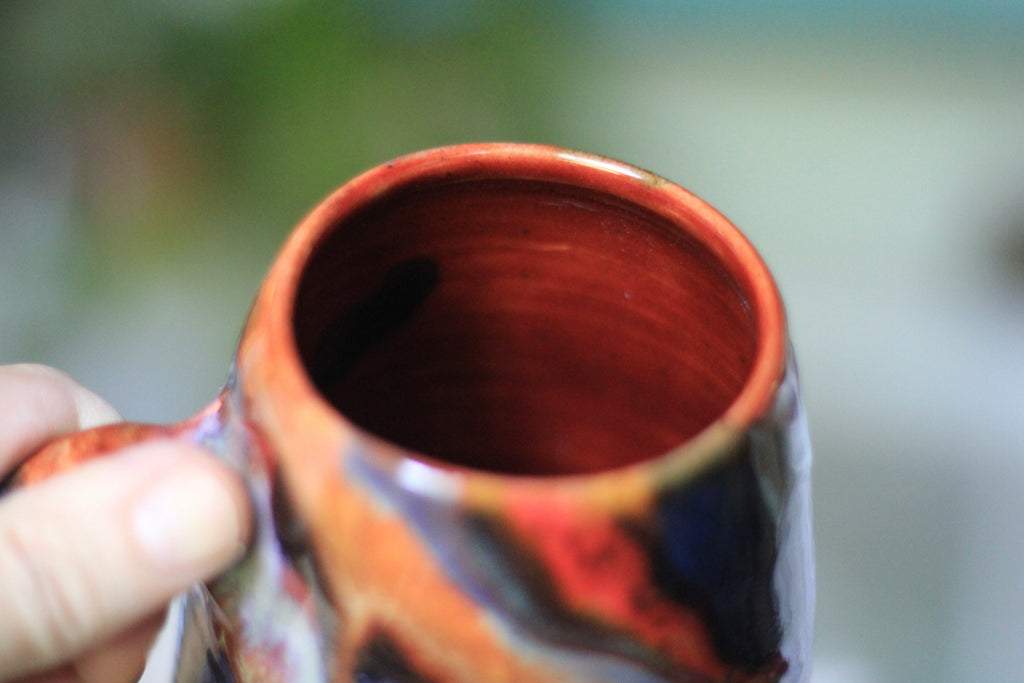 02-D Red 'FLOW' PROTOTYPE Textured Mug, 20 oz.