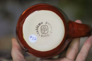 02-D Red 'FLOW' PROTOTYPE Textured Mug - TOP SHELF, 20 oz.