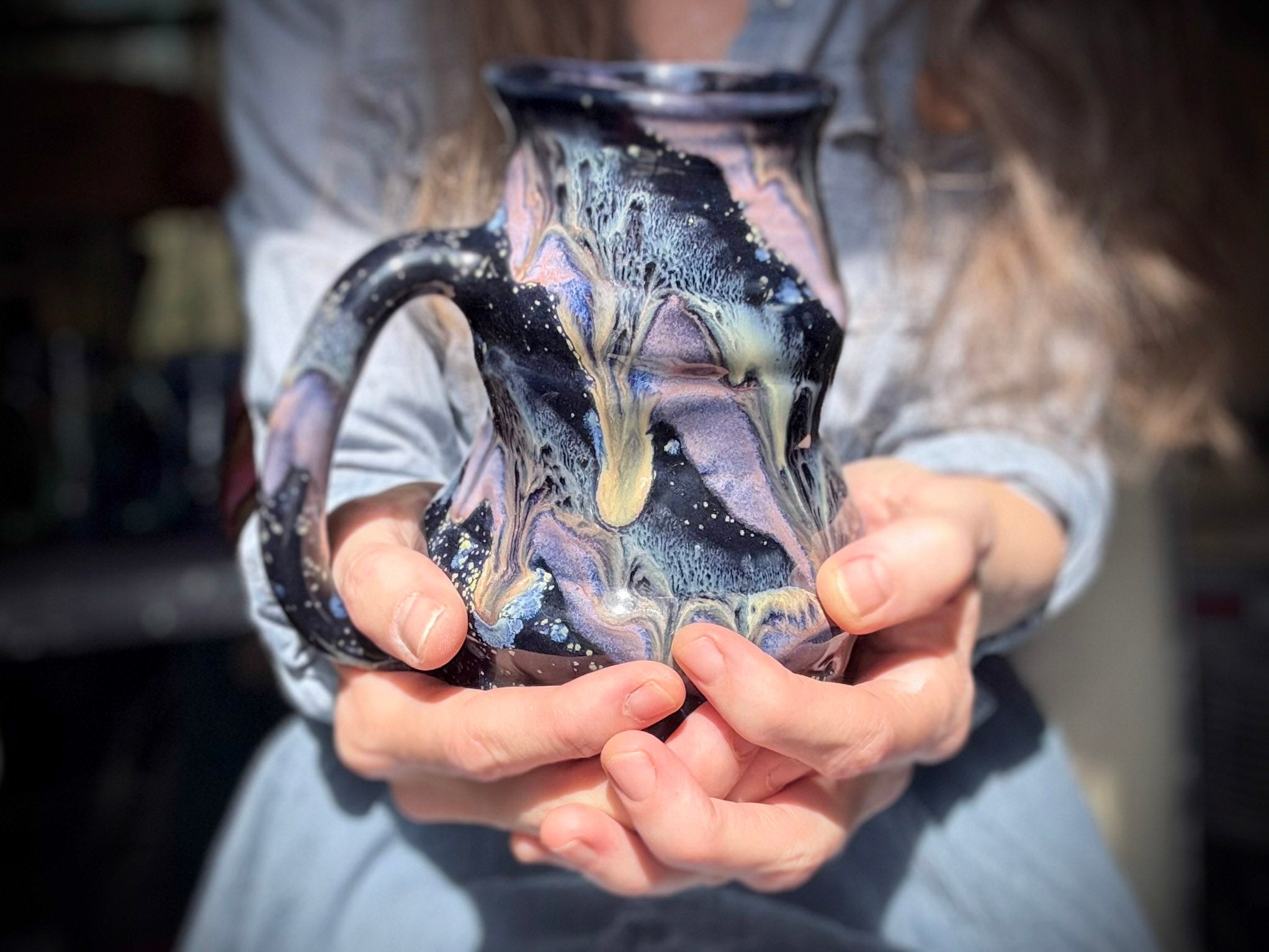 03-D Cosmic Amythyst Grotto Cuddle Mug - TOP SHELF, 23 oz.