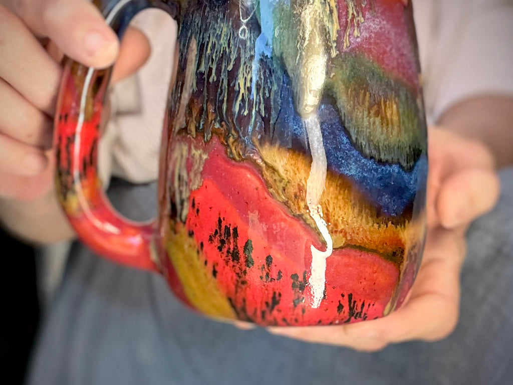 03-B Rainbow Strata Mug - TOP SHELF, 24 oz.
