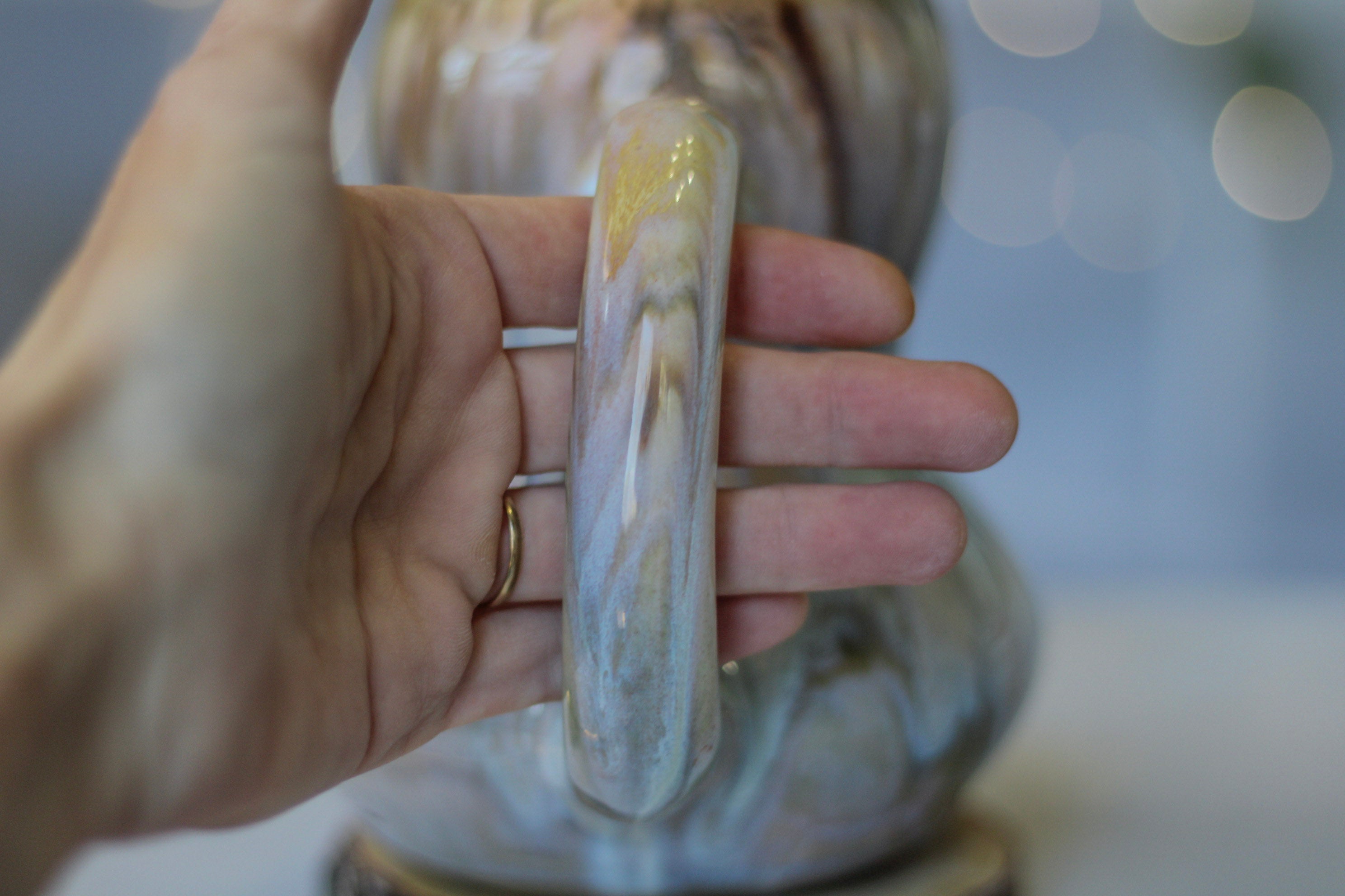 03-A Soft Earth Series PROTOTYPE Acorn Gourd Mug - MINOR MISFIT, 28 oz. - 10% off