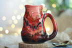 03-A Strawberry Hills Variation Barely Flared Textured Divot Mug - TOP SHELF MISFIT, 22 oz.