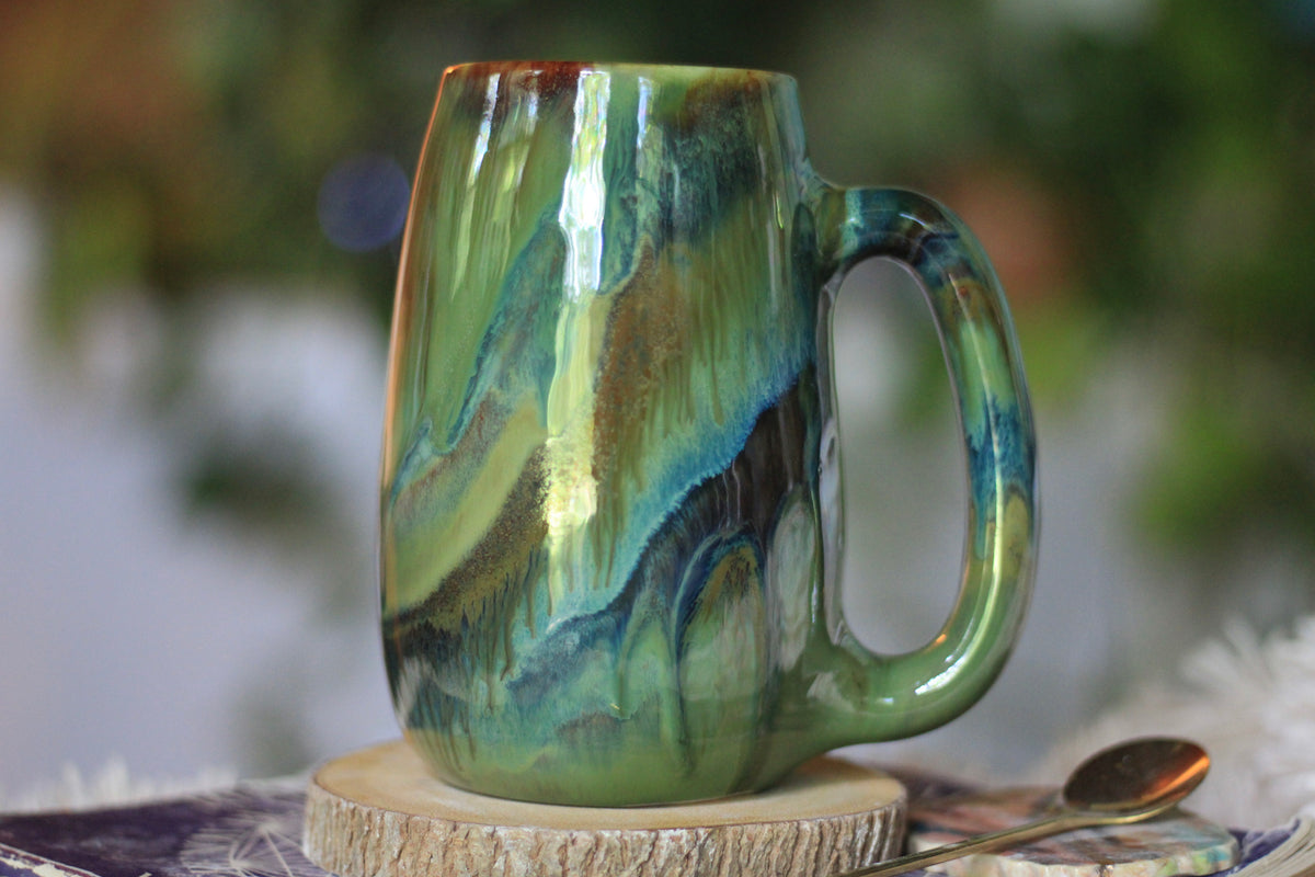03-D Green 'FLOW' PROTOTYPE Mug - TOP SHELF MISFIT, 20 oz.