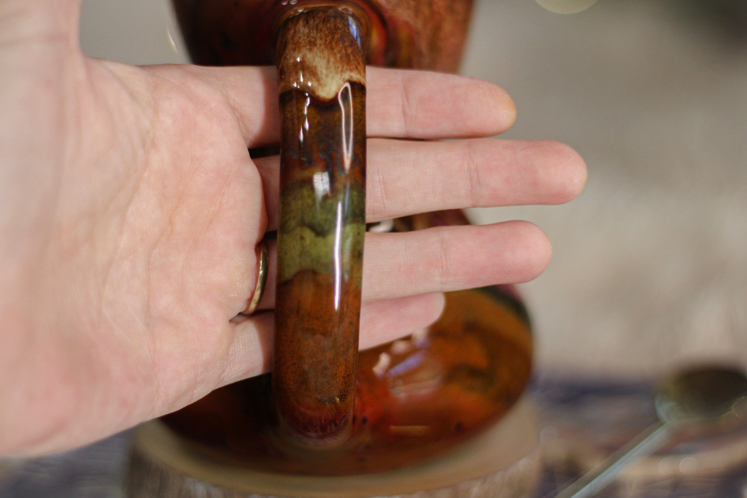 03-B Amber 'Flow' Mug - TOP SHELF, 18 oz.