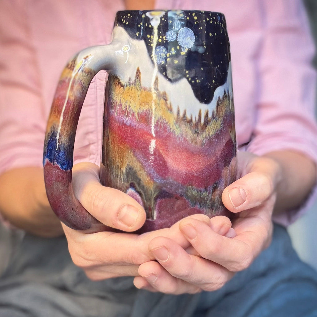 03-B Purple Mountain Majesty Slender Mug, 27 oz.