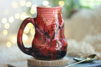 03-A Strawberry Hills Variation Barely Flared Textured Divot Mug - TOP SHELF MISFIT, 22 oz.