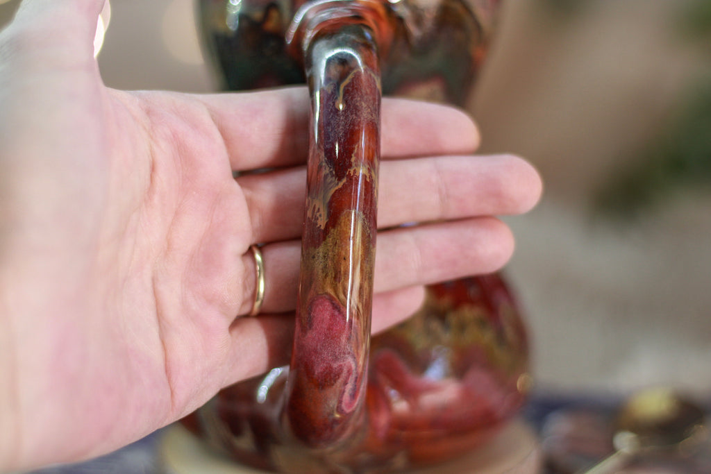 03-B Amber 'FLOW' Variation PROTOTYPE Gourd Mug - TOP SHELF MISFIT, 20 oz.