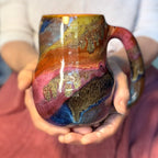 04-D Earthy Rainbow Grotto Mid Mod Mug, 23 oz.