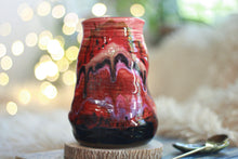 Load image into Gallery viewer, 03-A Strawberry Hills Variation Barely Flared Textured Divot Mug - TOP SHELF MISFIT, 22 oz.