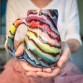 04-B Rainbow Family Mid Mod Mug - TOP SHELF, 22 oz.