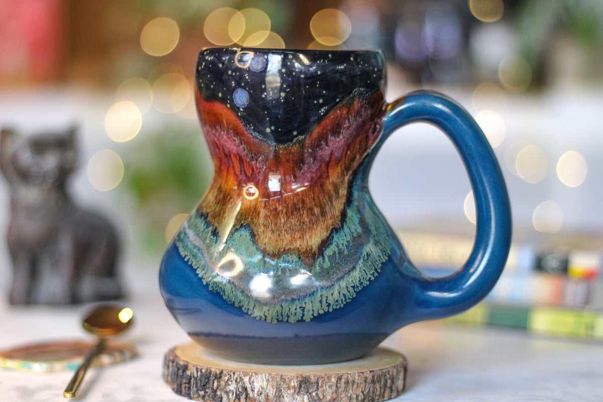 30-A Starry Night Gourd Mug - TOP SHELF,  oz.